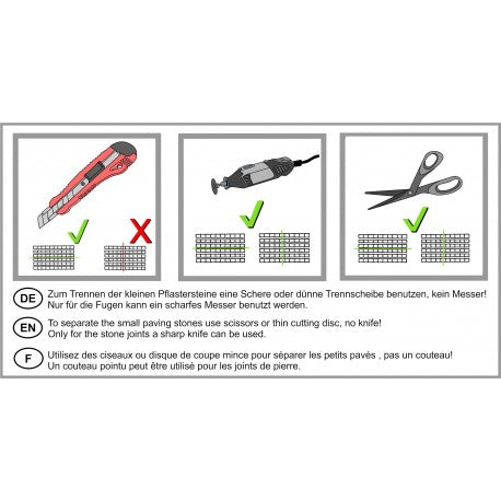 H0 (1:87) Kleinpflaster, gerade Verlegung