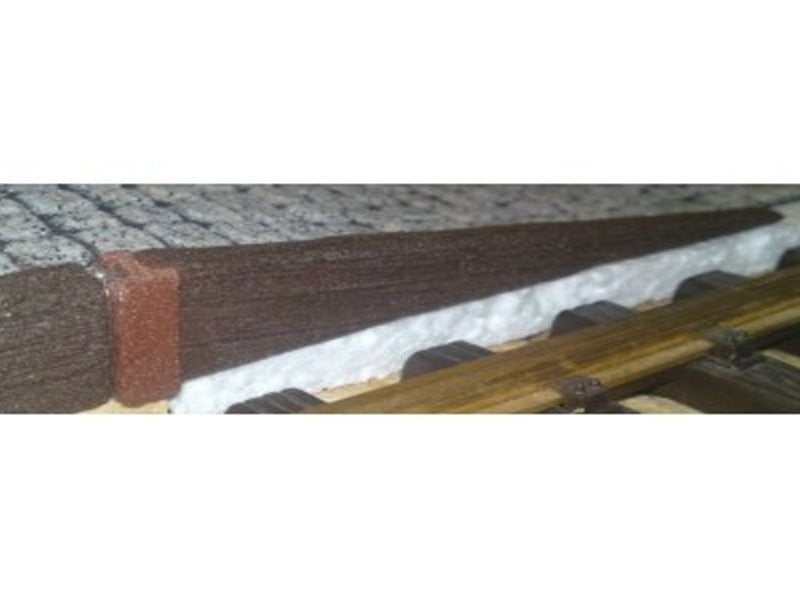 Bahnsteigkante Holzschwellen, Schräge rechts (1:22,5)