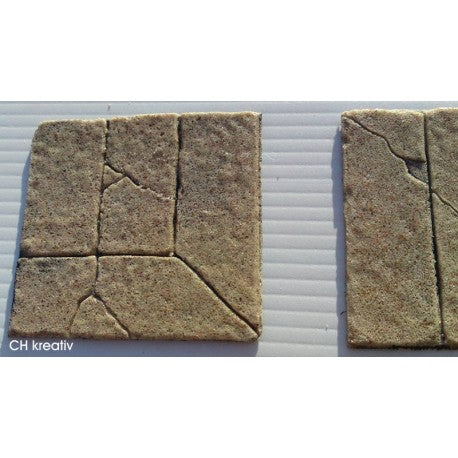 Gehweg- Platten- Ecke