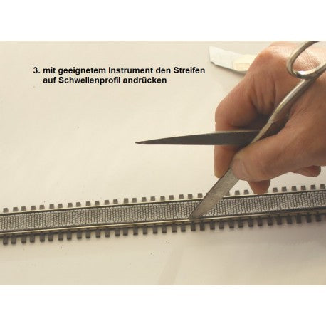 H0 (1:87) Pflaster-Gleisfüllung breit, für Gleise ohne Rillenschiene