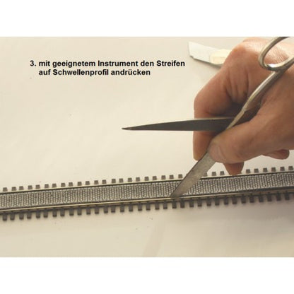 H0 (1:87) Pflaster-Gleisfüllung breit, für Gleise ohne Rillenschiene