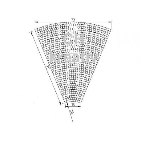 H0 (1:87) Kurvensegment eng, 45°