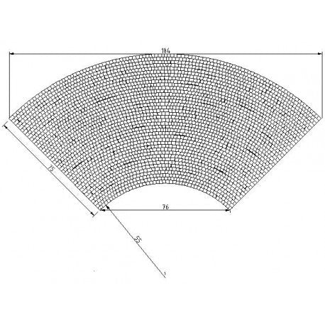H0 (1:87) Kurvensegment weit, 90°