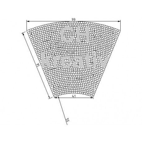 H0 (1:87) Kurvensegment weit, 45°