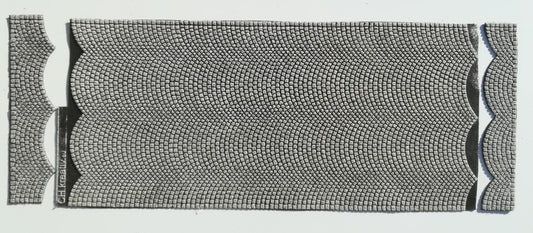 Übergang für Kopfsteinpflaster, römisch verlegt (1:22,5)