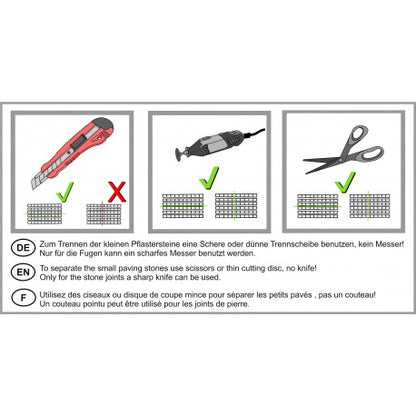 H0 (1:87) Kurve für Kleinpflaster, gerade verlegt