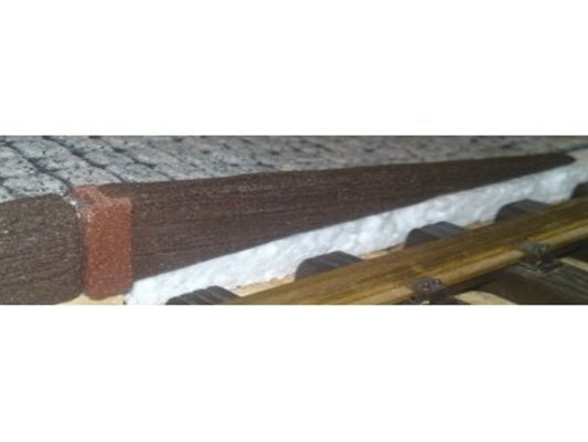 Bahnsteigkante Holzschwellen, Schräge rechts (1:22,5)